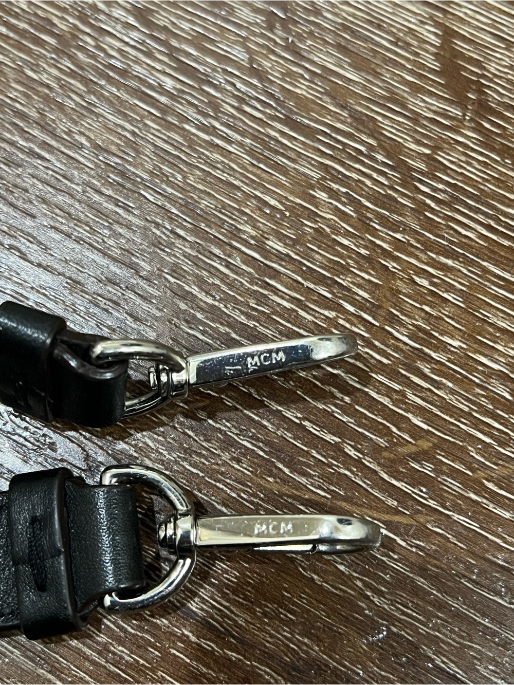 MCM strap replacement black with silver hardware - Picture 6 of 8